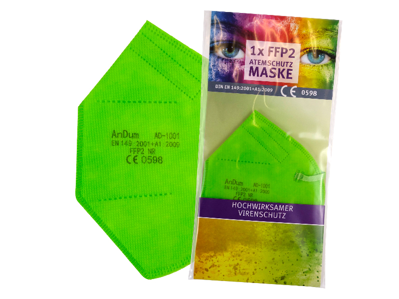 grasgrün FFP2-Schutzmaske mit CE